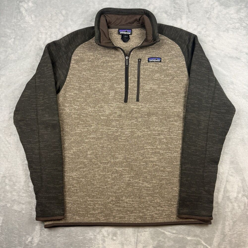 Patagonia Better Sweater 1/4 Zip Pullover Men’s Large Brown Fleece Jacket
